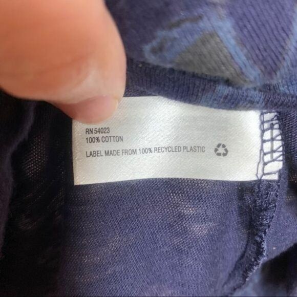 GAP Blouse Blue Leopard Print Tee Shirt Zipper Shoulder Top Women's Size Small - Picture 5 of 7